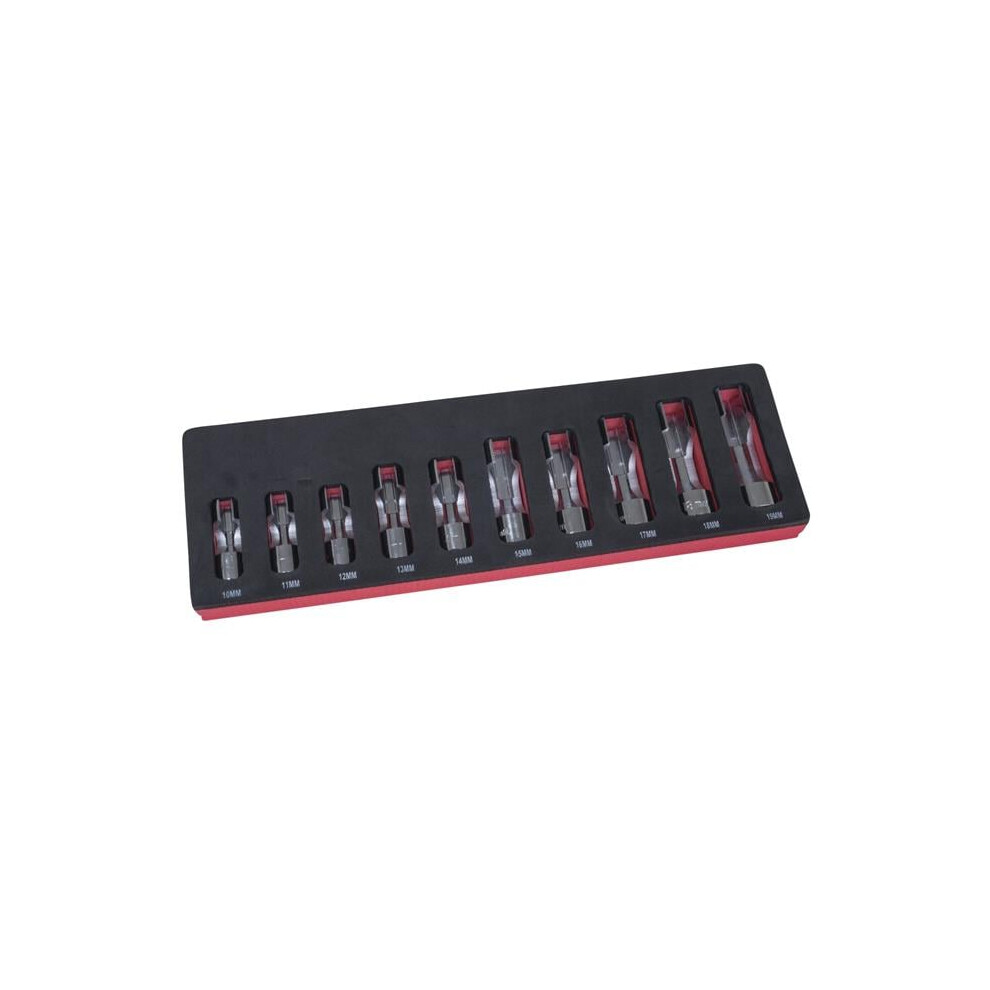 Lisle Ls12030 10 Piece 0.375 In. Drive Metric Flare Nut Socket Set 083045120308