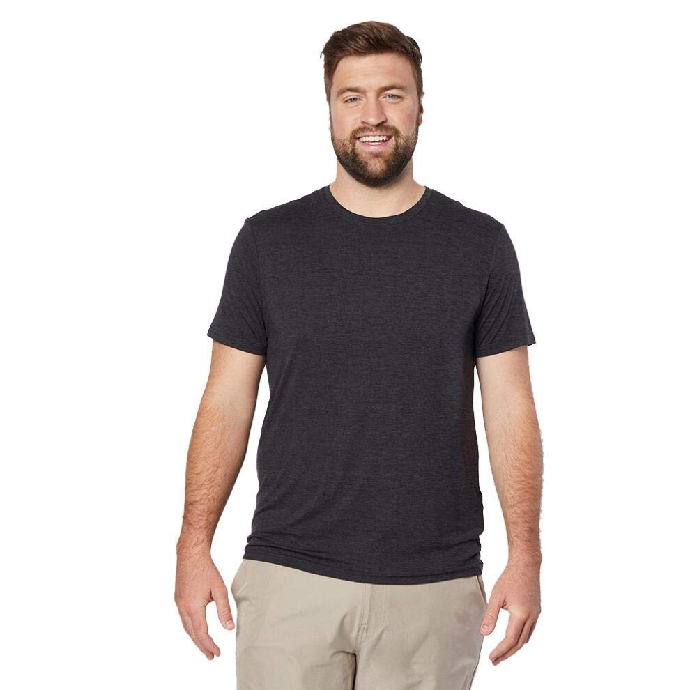 32 DEGREES Mens Cool Quick Dry Active Basic Crew T-Shirt Black Space