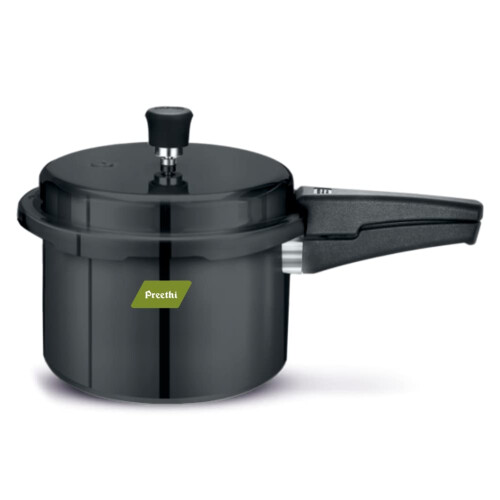 Preethi Hard Anodized Induction Base Outer Lid Pressure Cooker 5 Litres
