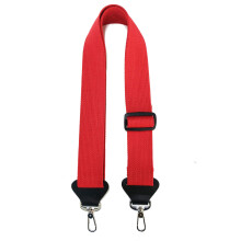 MoonEmbassy Banjo band met leren uiteinden en metalen clips, 2" breed, verstelbaar (Rood)