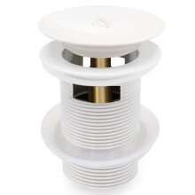 FerdY Popup Drain for Freestanding Bathtub White Finish cUPC Certification Freestanding Bathtub Drain Stopper