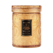VoluSpa Spice Pumpkin Latte Small Bandle Board 5,5 once 50 heures Burn Time Tous les meches naturelles et la cire de noix de coco pour une vegeta