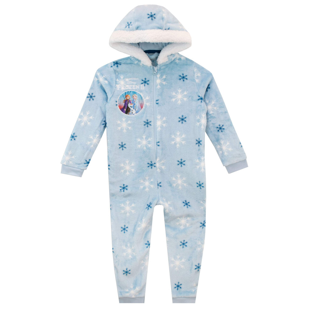 Disney Girls' Sleepsuit Frozen Blue 6