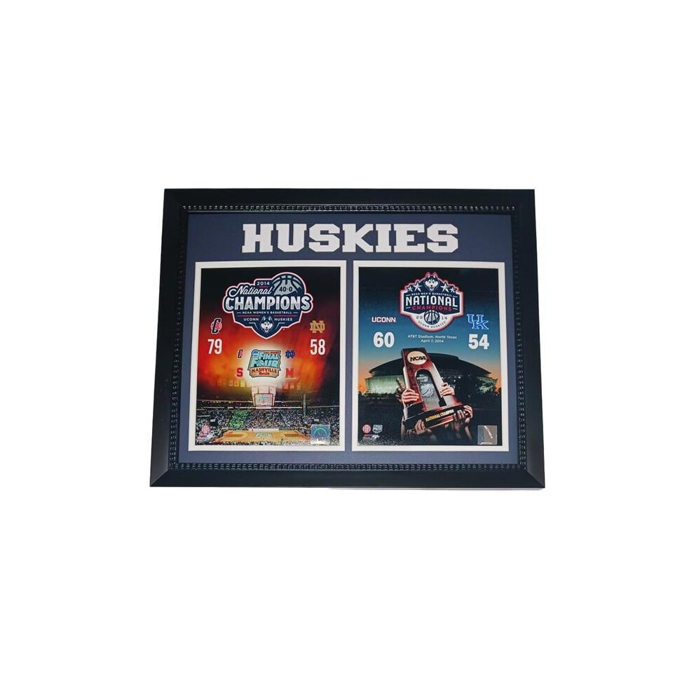 Encore Brandz 753466161838 Connecticut Basketball 2014 Champions 12X18 Double Frame