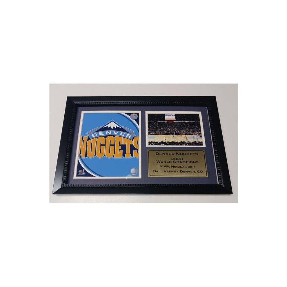 Encore Brandz 753466153062 Denver Basketball 2023 Champions 12X18 Custom Frame