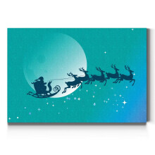 Renditions Gallery Canvas Wall Art Home Paintings & Prints Flying Santa's Sleigh Silhouette Modern Festival Glam Wall Hanging Decorations fo