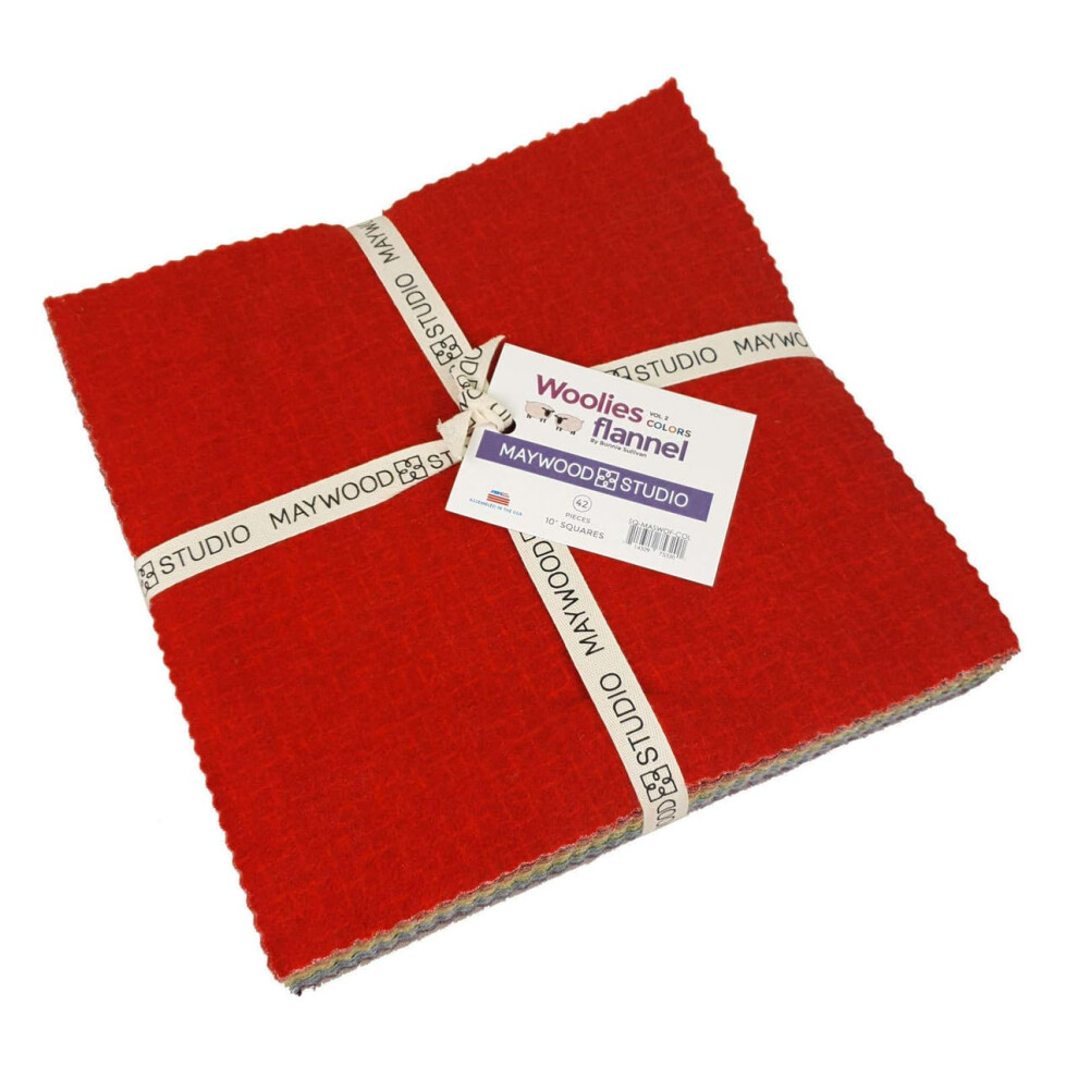 Bonnie Sullivan Woolies Flannel Colors Vol. 2 10 Vierkanten 42 Stuks Layer Cake Maywood Studio-image