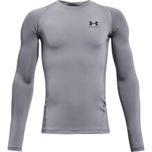 Under Armour Jongens' HeatGear Armour Lange Mouwen T-Shirt, Steel (035)/Zwart, X-Small