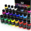 Permanent Fabric Paint for Clothes 24 Colors Bulk Kit for Upholstery O 1