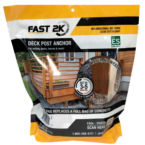Fast 2K Deck Post Mix  Expanding Foam Concrete Alternative for Deck Po