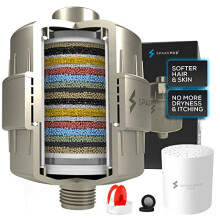SparkPod 23-stufiger Duschkopffilter fr trockenes Haar und trockene Haut Hochleistungs-Universal-Duschfilter zur Entfernung giftiger Chemikalien,