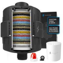 SparkPod 23-stufiger Duschkopffilter fr trockenes Haar und trockene Haut Hochleistungs-Universal-Duschfilter zur Entfernung giftiger Chemikalien,