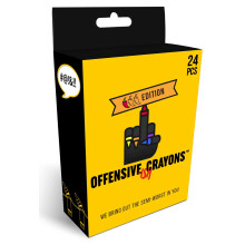 MilkToast Brands Offensive Crayons ISH Edition - HR-Friendly Gag drek Vtipn humor pro dospel pro kancelrsk vecrky Tajn Santa White Elephant Co