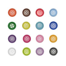 Libiline 100 buc nasturi din rasina, culoare solida, 4 gauri, imbracaminte de cusut, confectionare de carti de pulover, camasa (multicolor 9/20 i