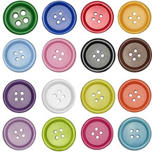 Libiline 100 buc nasturi din rasina, culoare solida, 4 gauri, imbracaminte de cusut, confectionare de carti de pulover, camasa (multicolor 1""""(25