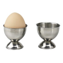 2 Stck Eierbecher aus Edelstahl, Eierhalter, Eierablage, Kchenhelfer, Werkzeuge fr hartgekochte Eier, Silber