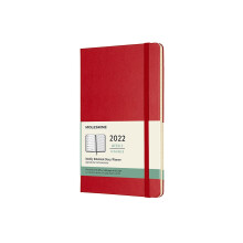 Moleskine Classic 12-Monats-Wochenplaner 2022, Hardcover, gro (5"" x 8,25""), Scharlachrot