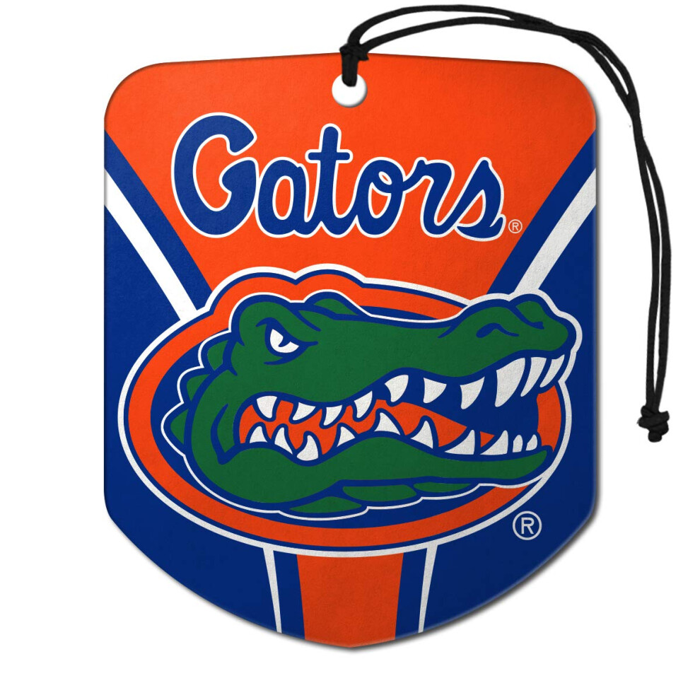 Fanmats Ncaa Florida Gators Deodorante Per Auto Da Appendere, Confezione Da 2, Profumo Di Ghiaccio Nero, Elimina Odori, Design Scudo Con Logo Della Squadra-image