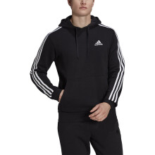 adidas Herren Standard Essentials Fleece 3-Streifen Hoodie Schwarz/Wei Large