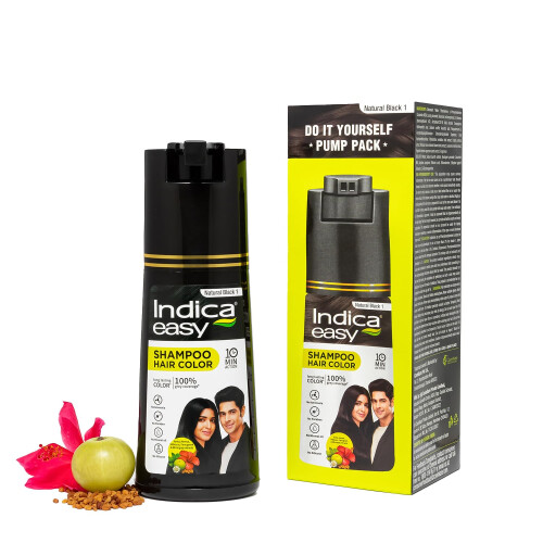Shampooing Indica Easy Color | Noir naturel | 180 ml