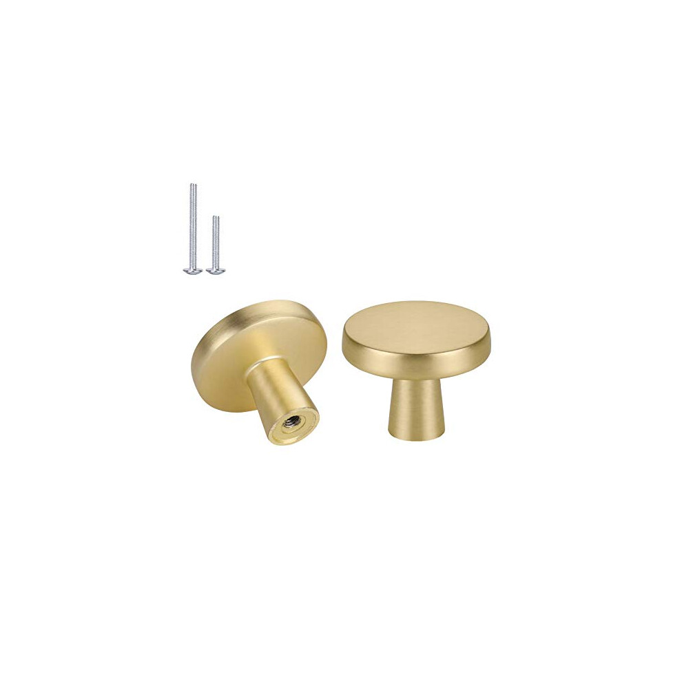 Haliwu 10 Pezzi/Manopole Per Mobili In Oro Spazzolato, Manopole Dorate, Manopole Rotonde, Dre