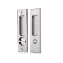 NCL hardware skyded?rsh?ndtag til badestaldd?r skylleh?ndtag Privat rund lommel?s (satin nikkel)