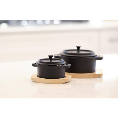 Frieling Cast Iron Mini Cocotte/Dutch Oven with Enamel Interior and Wo 2