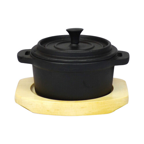 Frieling Cast Iron Mini Cocotte/Dutch Oven with Enamel Interior and Wo