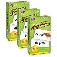 Trend Enterprises T-53006-3 Flashcards Palabras Drill Flash Cards - 96 per Box - Pack of 3