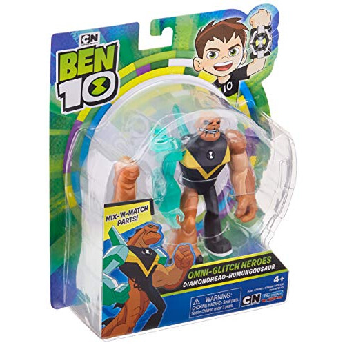 Ben 10 Ben 10 Omni-Glitch Heroes: Diamondhead-Humungousaur Basic Figure 1
