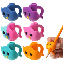 Mr. Pen Owl Pencil Grips 6 stk Silikone Gel Cute Passer til blyanter Kuglepenne farveblyanter