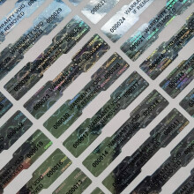540 etiquetas/pegatinas hologr ficas originales y aut nticas de Dogbone, de 5,96 x 0,99 cm, con sello de seguridad a prueba de manipulaciones, de
