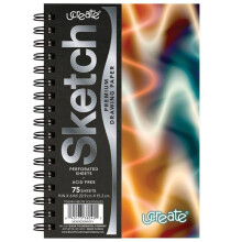 Dixon Ticonderoga PAC38040-3 Neon Squiggles Poly Sketch Book - Pack of 3