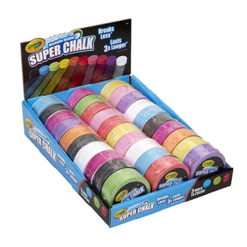 Crayola Crayola Tvättbar Utomhus Super Krita, 30-pack
