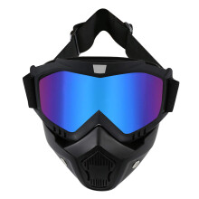 LJDJ Motorradbrille mit abnehmbarer Gesichtsmaske  Dirt Bike ATV Motocross-Brille, Anti-UV-verstellbares Reiten, Offroad-Radfahren, Motorrad-Schutzb