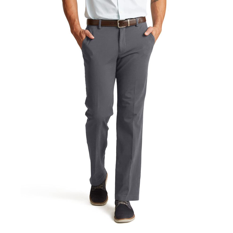 Pantalon Dockers pour homme coupe droite Workday Khaki Smart 360 FLEX (standard et grand format) Gris Birmanie 34Wx34L