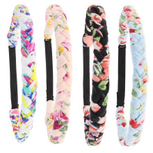 FROG SAC 4 Cerchietti Floreali per Ragazze, Fasce per Capelli Regolabili in Tessuto, Accessori per Donne e Bambine