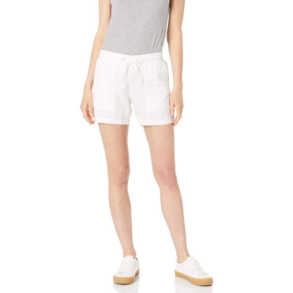 Amazon Essentials Womens Plus Size 5 Inseam Drawstring Linen Blend Sho