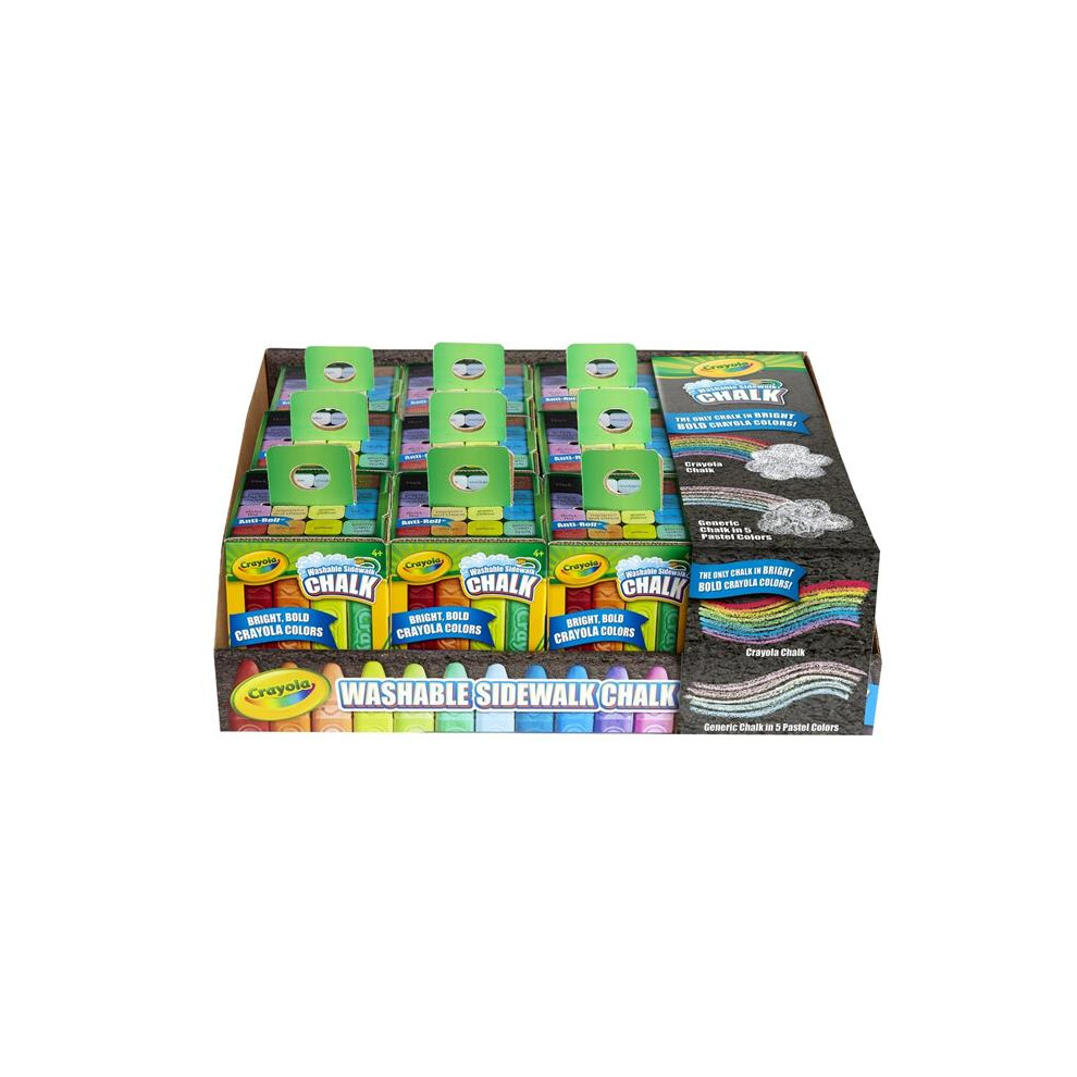 Crayola Bin514008 Washable Sidewalk Chalk Tray - 16 Count