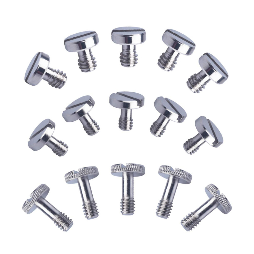 Xwell 1/4''-20 Slotted Screw For Quick Release (Qr) Plate Or Camera Tripod Monopod (15 Pcs) 194230338993