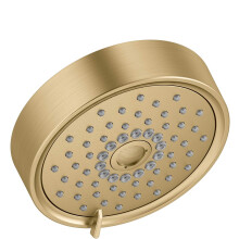 KOHLER 22170-2MB Purist Multifunktions-Duschkopf, Wandmontage, 3 Sprühoptionen, 2,5 GPM, lebhaft gebürstetes modernes Messing