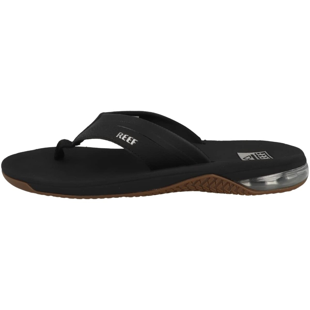 Reef mens Reef Anchor Flip Flop Black/Silver 9 US