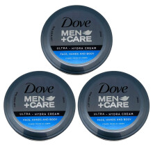 Cr me Dove Men+Care Ultra-Hydra avec hydratation 24 heures, 75 ml (lot de 3)