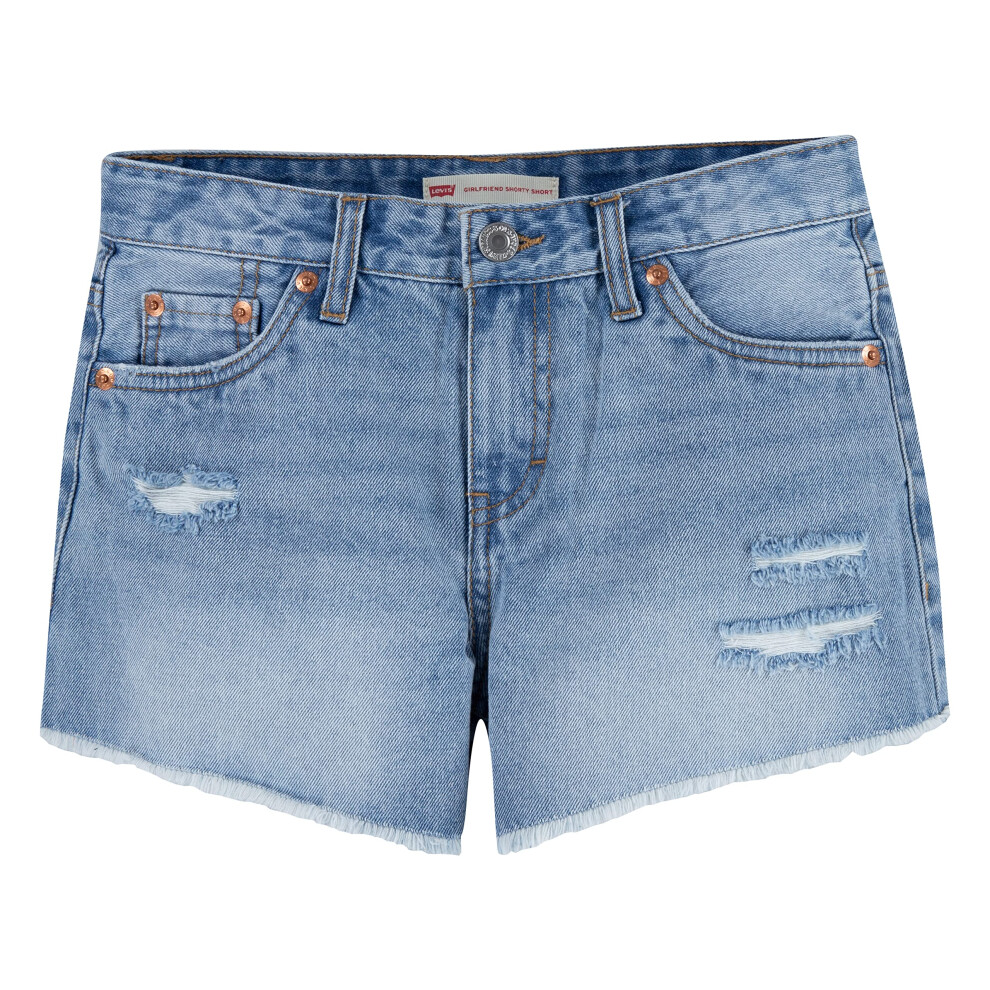 Levi's Girls' Girlfriend Fit Denim Shorty Shorts Newport Beach 12