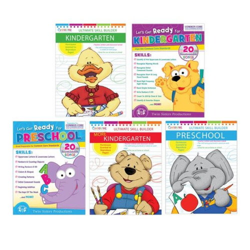 PBS Publishing PBSCTM2017 Preschool & Kindergarten Workbooks Bundle