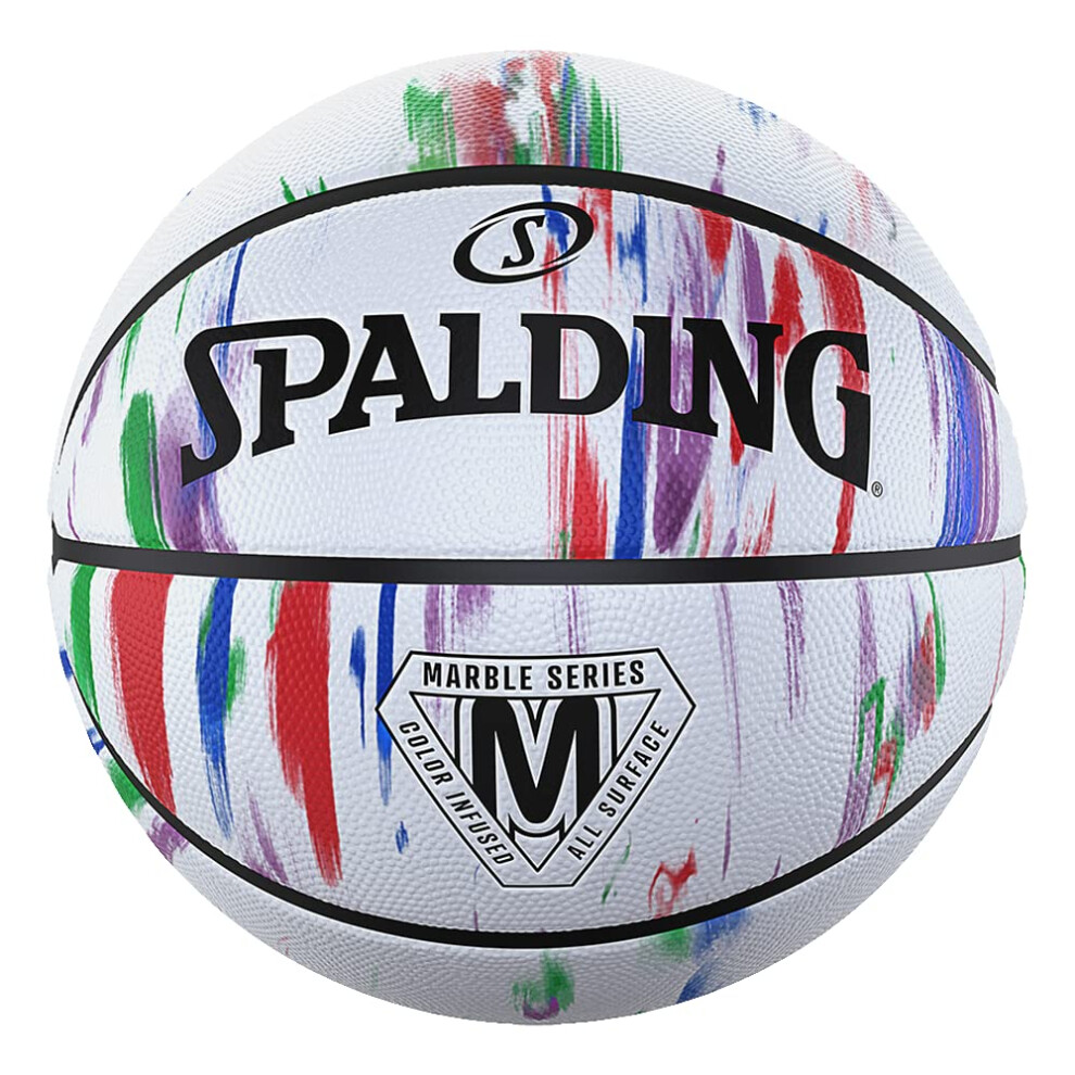 Spalding Marble Series Multi-Color Outdoor Basketball 29.5""