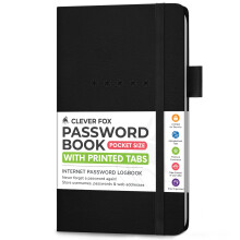 Clever Fox Password Book - Alphabetized Internet Address & Password Or