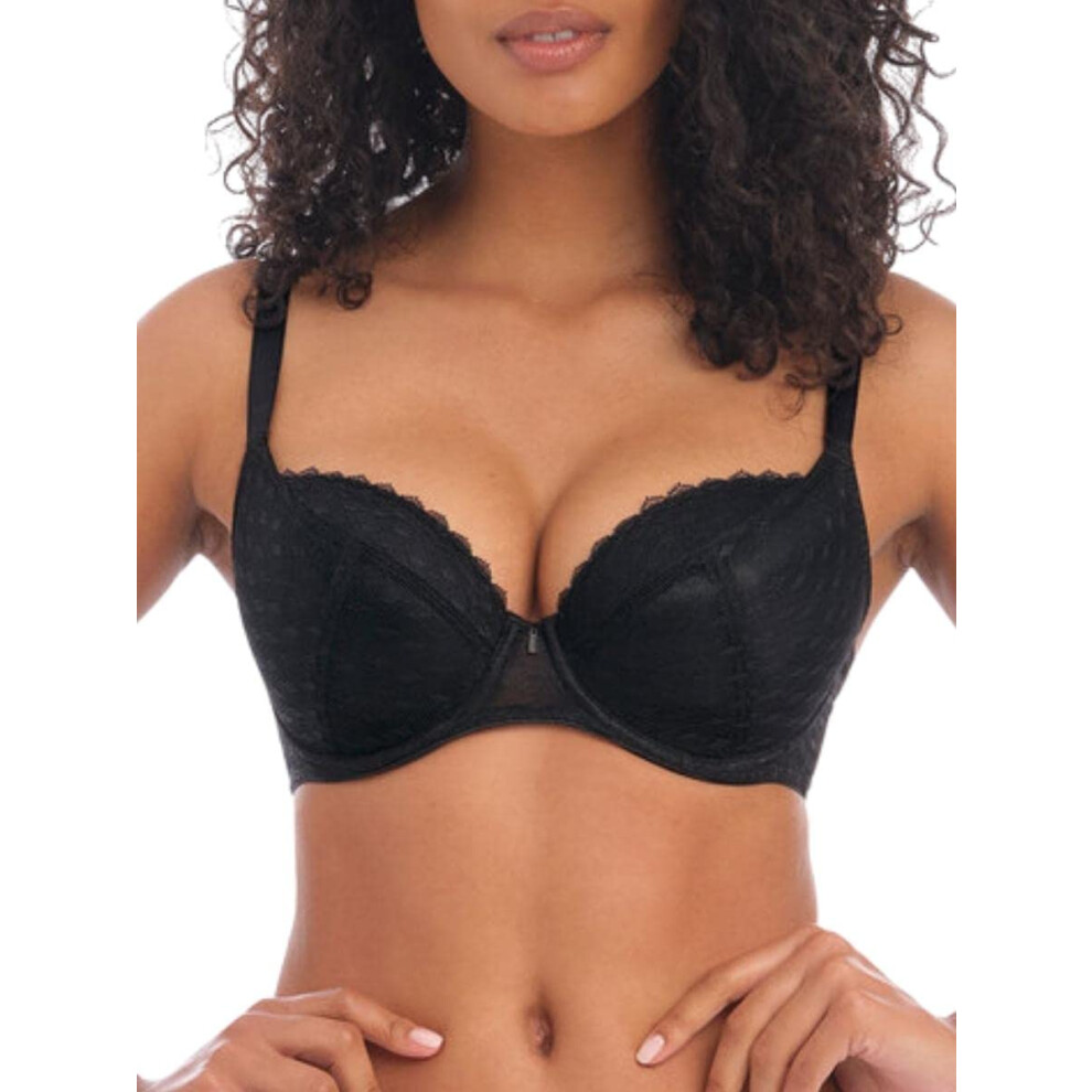 Freya Womens Signature Underwire Padded Plunge Bra  Black  36D