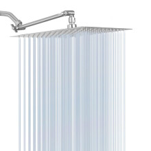 Harjue haute pression grande piste de douche de pluie carree en acier inoxydable avec bras de douche cascade complete couverture corporelle facil