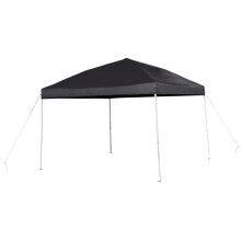 Flash Furniture JJ-GZ1010-BK-GG 10 x 10 ft. Outdoor Pop Up Event Slanted Leg Canopy Tent with Carry Bag, Black